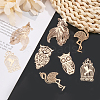 30Pcs 5 Style Brass Pendants KKC-CA0001-10-4