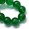 Baking Painted Transparent Glass Round Bead Strands X-DGLA-Q022-8mm-25-2