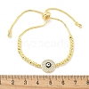 Brass Micro Pave Cubic Zirconia Slider Bracelets for Women BJEW-S158-08G-01-5