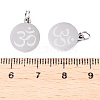 Non-Tarnish Chakra 201 Stainless Steel Charms STAS-T049-T680-1-3