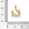 Brass Micro Pave Clear Cubic Zirconia Pendants KK-E804-13G-3