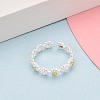 925 Sterling Silver Micro Pave Clear Cubic Zirconia Open Cuff Rings for Women STER-N016-137SG-3
