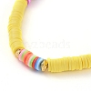 Handmade Polymer Clay Heishi Beads Necklaces NJEW-JN02721-02-4