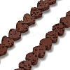 Synthetic Lava Rock Dyed Beads Strands G-R010-01B-3