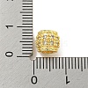 Rack Plating Brass Micro Pave Clear Cubic Zirconia Beads KK-L215-305G-3