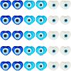 SUPERFINDINGS 30Pcs 3 Colors Handmade Evil Eye Lampwork Beads Strands LAMP-FH0001-10-1