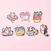 7Pcs 7 Styles Cat Theme Acrylic Pendants MACR-FS0001-72-7