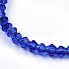 Faceted Bicone Glass Beads Stretch Bracelets BJEW-T016-01D-3