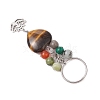 Natural & Synthetic Gemstone Keychain KEYC-JKC01155-5