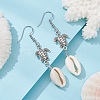 Natural Shell Dangle Earrings EJEW-JE05442-2