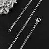 Non-Tarnish 304 Stainless Steel Figaro Chain Necklaces STAS-K168-02P-4