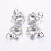 Long-Lasting Plated Brass Micro Pave Cubic Zirconia Charms ZIRC-F069-50P-1