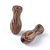Natural Wenge Wood Beads X-WOOD-Q045-01-2