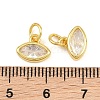 Brass Pave Cubic Zirconia Charms CU-CBA3D67-11G-01-3