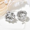 304 Stainless Steel knit Stud Earrings EJEW-B108-08P-3