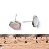 Brass Glass Stud Earrings KK-F916-04P-3