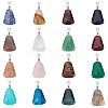 16Pcs 16 Colors    Trapezoid Gemstone Pendants G-PH0001-31P-1