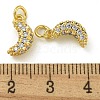 Rack Plating Brass Micro Pave Clear Cubic Zirconia Charms KK-Z067-23G-08-3