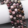 Natural Multicolor Tourmaline Beads Strands G-G446-6mm-03-1