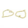 Alloy Open Back Bezel Pendants PALLOY-S121-93-3