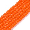 Opaque Solid Color Glass Beads Strands EGLA-T021-02I-1