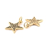 Brass Micro Pave Clear Cubic Zirconia Charms ZIRC-Z018-15G-B-2