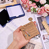 1Pc Gemstone Chip with 201 Stainless Steel Charm Keychains KEYC-CO0001-01A-3