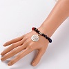 Natural Gemstone Stretch Charm Bracelets BJEW-JB01702-3