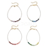 4Pcs Dyed Natural Malaysia Jade & Glass Beaded Bracelets for Women BJEW-JB13076-2