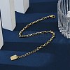 Brass Box Chain Bracelets BJEW-H537-03G-4