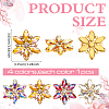 4Pcs 4 Colors Alloy Rhinestone Cabochons FIND-MA0001-09-2
