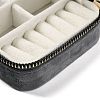 Square Velvet Jewelry Storage Zipper Boxes CON-P021-01-4