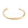 Ion Plating(IP) 304 Stainless Steel Twisted Open Cuff Bangles for Women BJEW-B097-01G-2