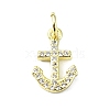 Brass Micro Pave Cubic Zirconia Pendants KK-H475-30G-02-1