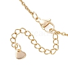 Two Tone 304 Stainless Steel Column Link Chain Pendant Necklaces NJEW-JN05935-5