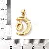 Brass Micro Pave Clear Cubic Zirconia Pendants KK-A221-18A-G-3