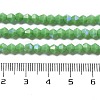 Opaque Solid Color Electroplate Glass Beads Strands EGLA-XCP0001-12A-5