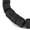 Natural Lava Rock Beaded Stretch Bracelets for Men Women BJEW-G727-01B-2