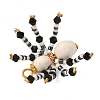 Halloween Theme Dyed Synthetic Turquoise & Glass Seed Beads Pendants PALLOY-MZ00774-03-6
