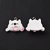 Cartoon Opaque Resin Pendants RESI-G054-01B-P-3