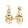 Brass Micro Pave Cubic Zirconia Pendants LS-ZIRC-P106-05G-1