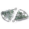 Natural Green Aventurine Big Pendants G-T133-P03F-2