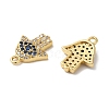 Brass Micro Pave Cubic Zirconia Pendants KK-S391-05G-2