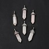 Natural Rose Quartz Double Terminated Pointed Pendants X-G-D415-12-4