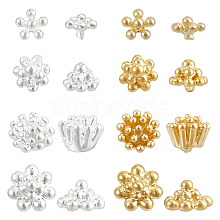 BENECREAT 32Pcs 8 Style Brass Cabochon MRMJ-BC0003-43