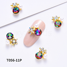 Flat Back Alloy Glass Rhinestone Cabochons MRMJ-T056-11P