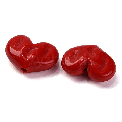 Opaque Acrylic Beads X-OACR-Z013-33B-1