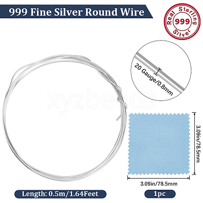 999 Fine Silver Sterling Silver Wire STER-BBC0006-66C-1