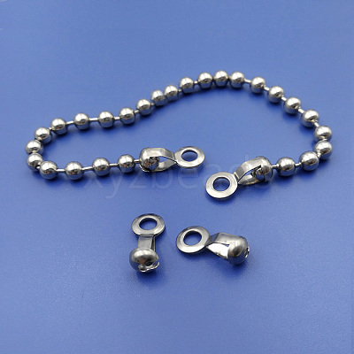 304 Stainless Steel Ball Chain Connectors STAS-WH0014-28A-P-1