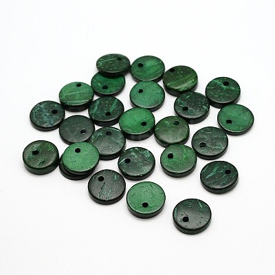Dyed Flat Round Coconut Charms COCO-N001-02-12mm-1
